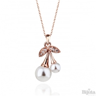 Колие Бели черешки